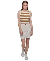 Dkny Jeans Women's Cropped Sleeveless Sweater - L3L