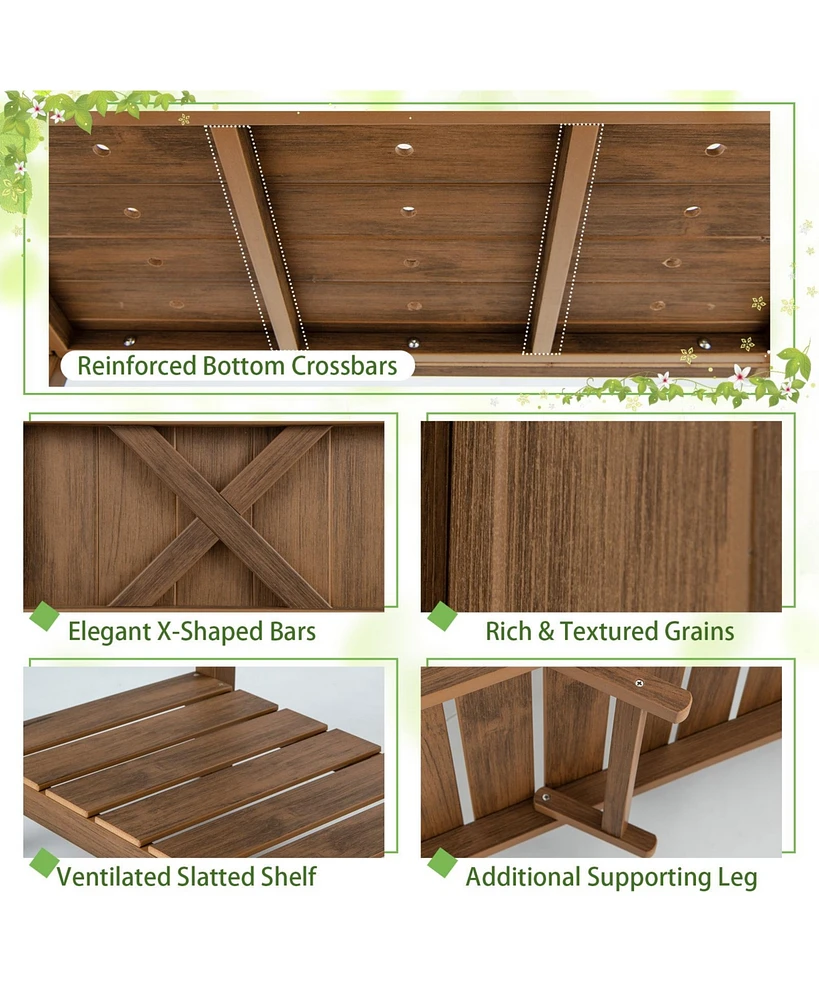 Hips Raised Garden Bed Poly Wood Elevated Planter Box