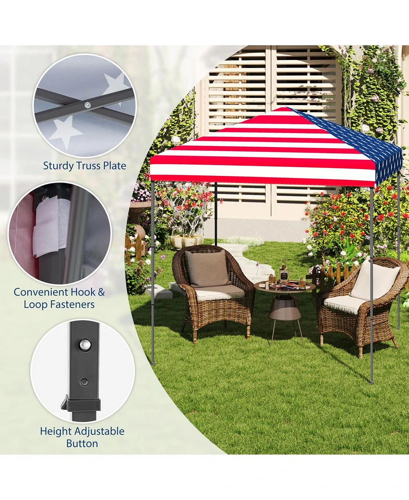 6.6 x 6.6 Feet Outdoor Pop-up Canopy Tent with Upf 50+ Sun Protection