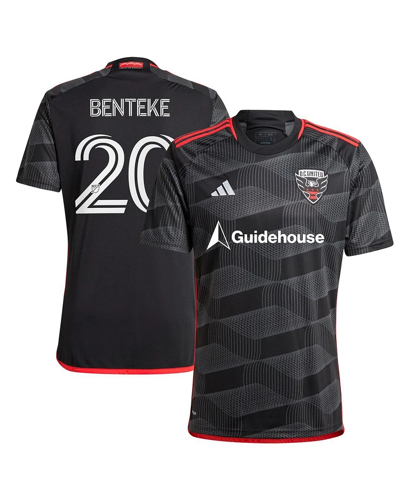 Adidas Men's Christian Benteke Black D.c. United 2024 The Icon Kit Replica Player Jersey