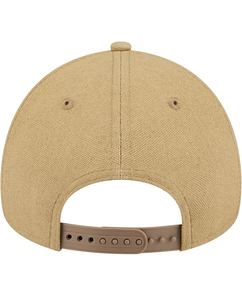 New Era Men's Khaki Chicago Cubs Logo Essentials 9FORTY A-Frame Adjustable Hat