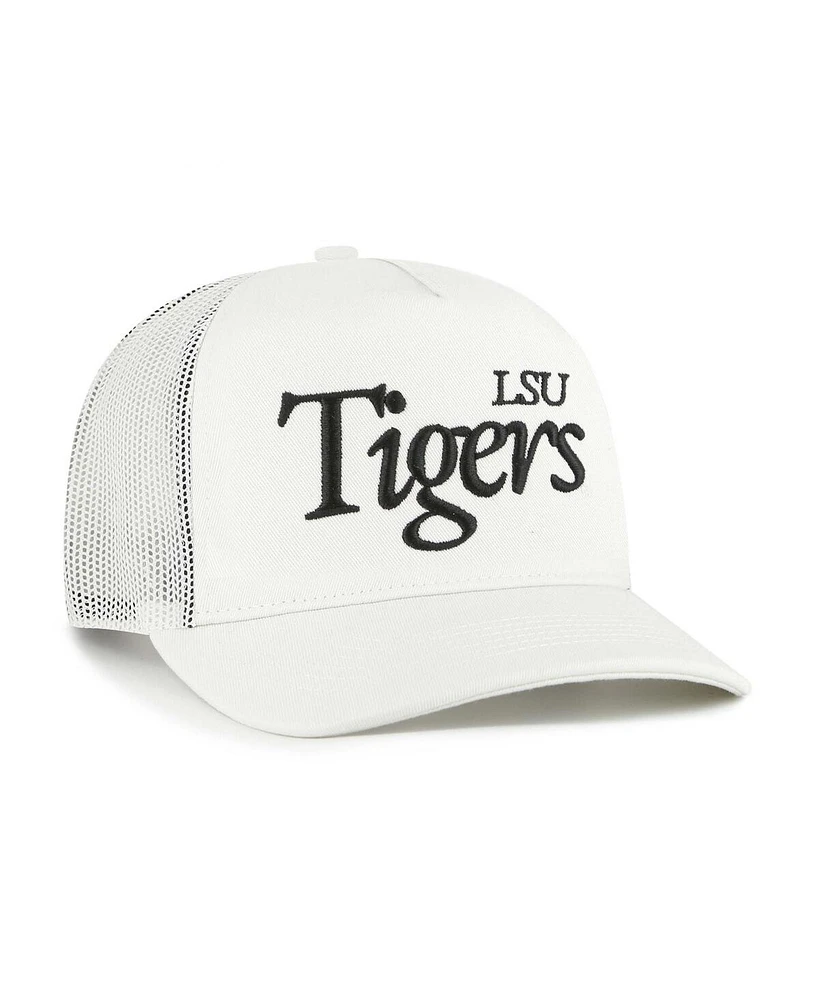 '47 Brand Men's and Women's Cream Lsu Tigers Foundation Script Adjustable Trucker Hat
