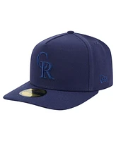 New Era Men's Navy Colorado Rockies Color Pack A-Frame 59FIFTY Fitted Hat