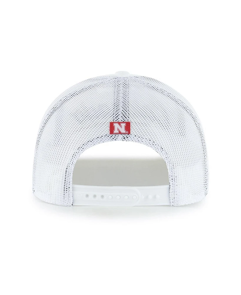 '47 Brand Men's White Nebraska Huskers Garner Rope Trucker Adjustable Hat