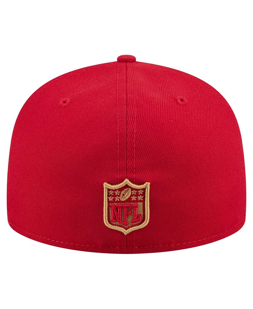 New Era Men's Scarlet San Francisco 49ers State Stitch 59FIFTY Fitted Hat