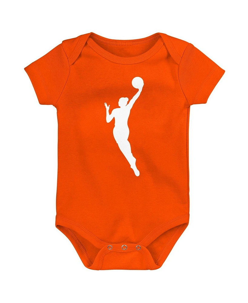 Outerstuff Baby Boys and Girls Orange Wnba Gear Logo Woman Creeper