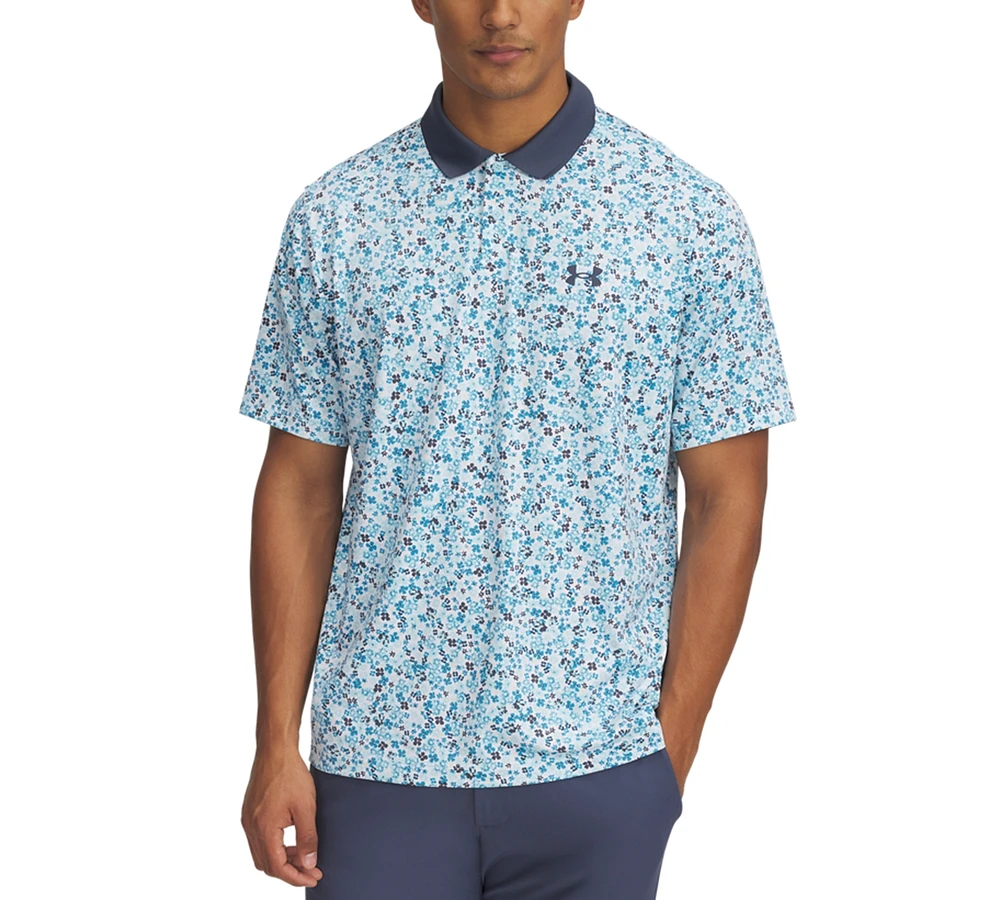 Under Armour Men's Matchplay Printed Logo Polo Shirt