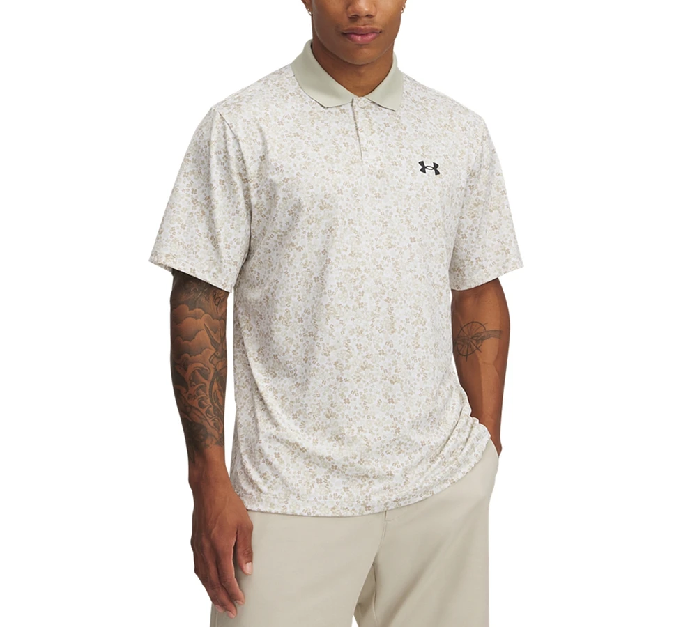 Under Armour Men's Matchplay Printed Logo Polo Shirt