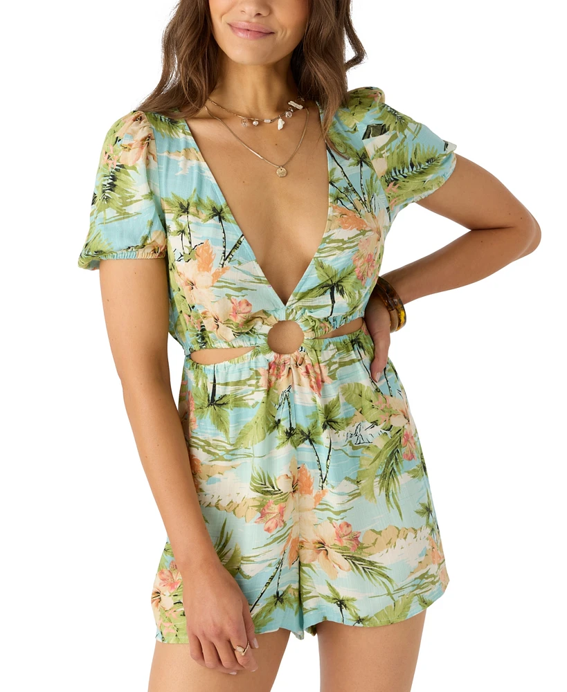 O'Neill Juniors' Morena Deep V-Neck Romper