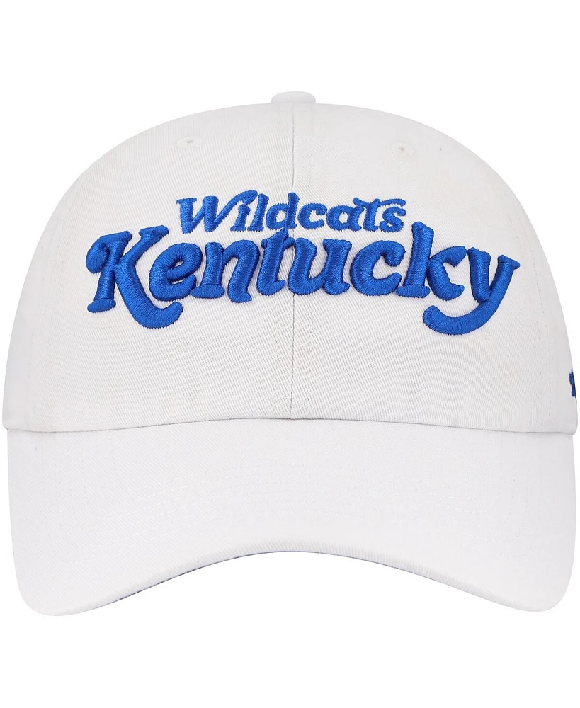'47 Brand Women's White Kentucky Wildcats Pensacola Clean Up Adjustable Hat