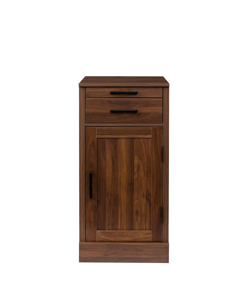 brown walnut color modular wine bar cabinet Buffet Cabinet with Hutch for Dining Room