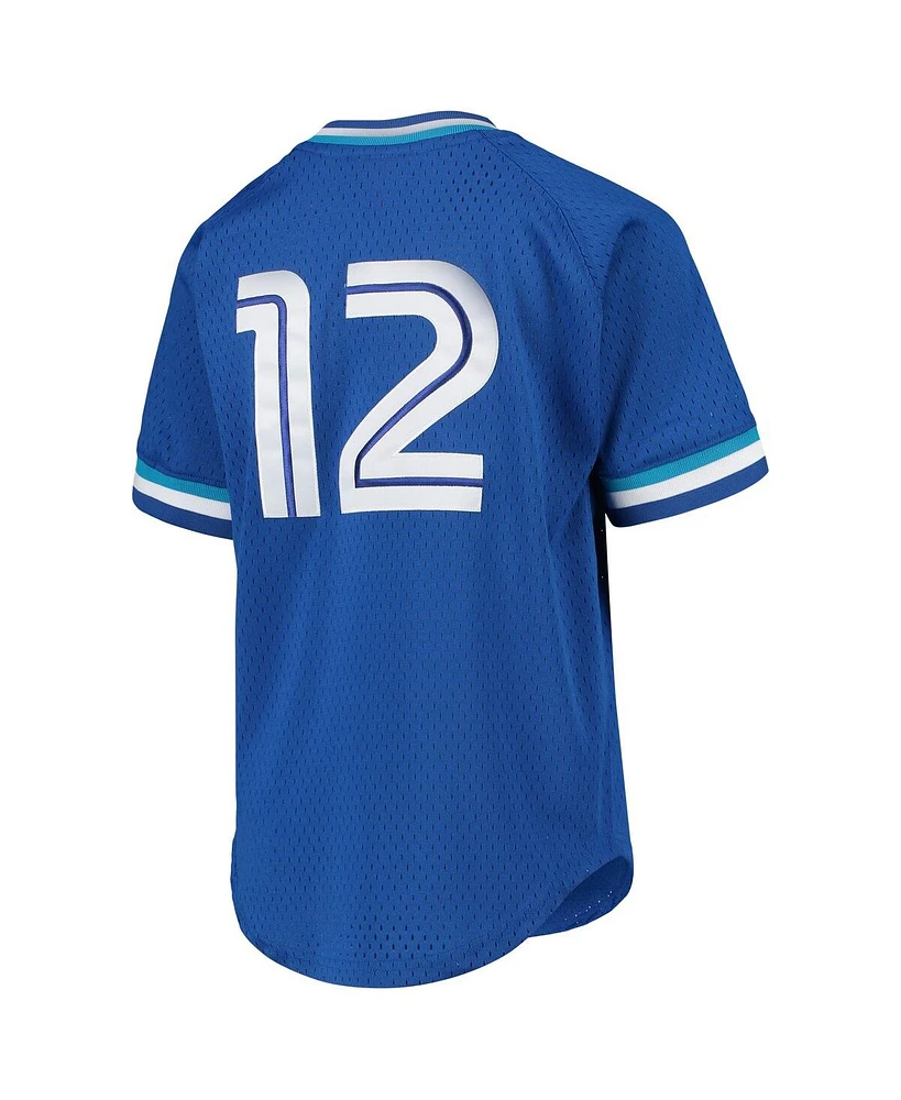 Mitchell & Ness Big Boys and Girls Roberto Alomar Royal Toronto Blue Jays Cooperstown Collection Mesh Batting Practice Jersey