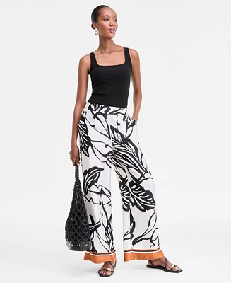 I.n.c. International Concepts Women's Printed Wide-Leg Pants, Exclusively at Macy's