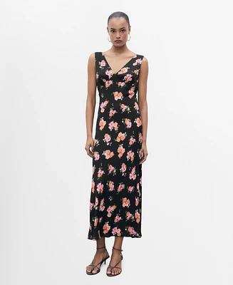 Mango Women's Floral Midi Dress