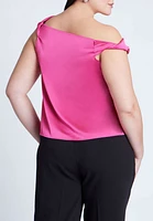 Eloquii Women's Twisted Satin Top