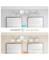 Brushed Nickel Vintage Crystal Vanity Light (5-Light, No Bulbs)