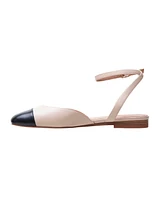 Delaney | Captoe Ankle Strap Ballet Flat