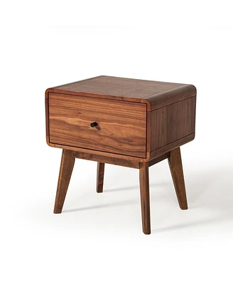 Modern Mid Century Nightstand with Single Drawer