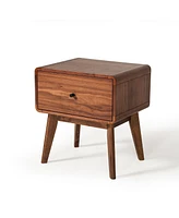 Modern Mid Century Nightstand with Single Drawer