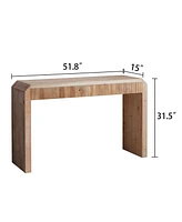 Rustic Wooden Console Table with Drawer