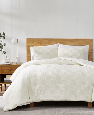 Truly Soft Textured Checkered 3-Pc. Comforter Set