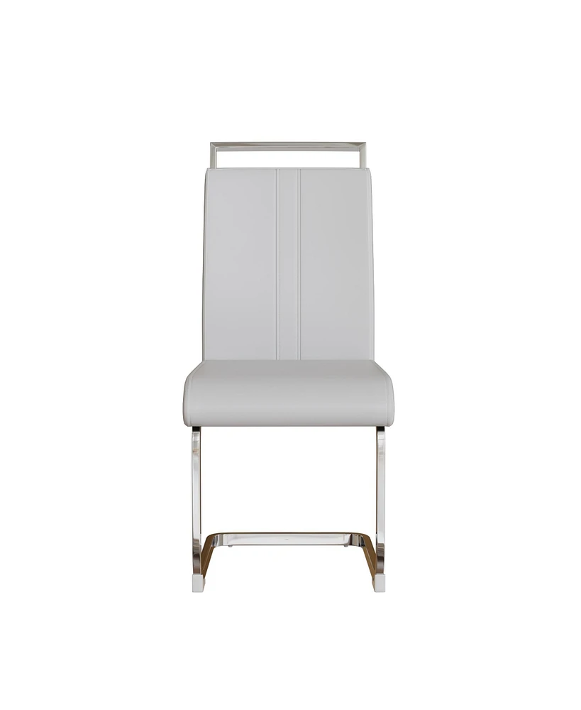 Upholstered C-leg Modern Dining Side Chair (Set of 2)