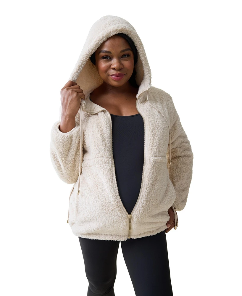 Ingrid + Isabel Maternity Zip Up Teddy Jacket