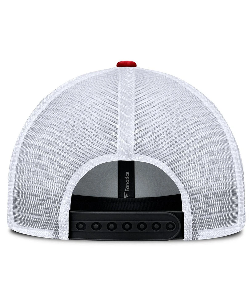 Fanatics Men's Black New Jersey Devils Fundamental One-Time Trucker Adjustable Hat