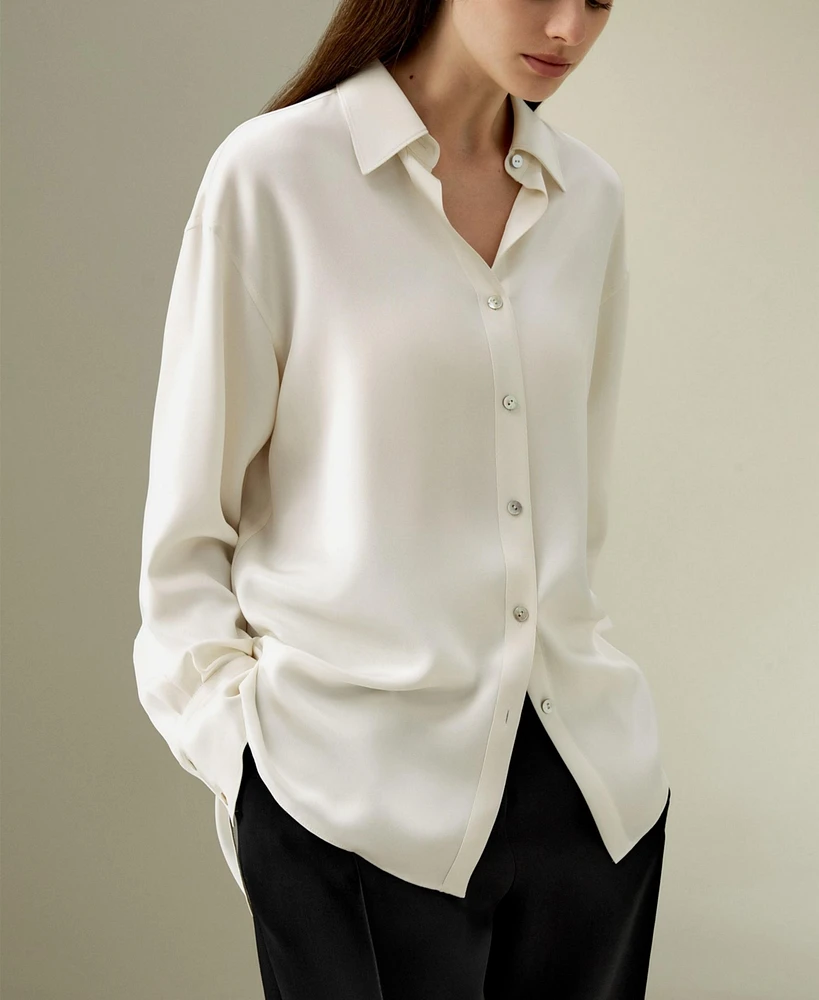 Lilysilk Women's The One Relaxed Fit Silk Shirt
