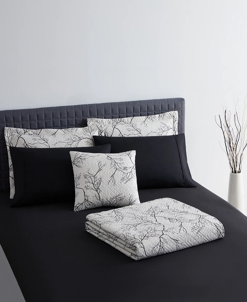 Nestl Branches Reversible 5-Pc. Quilt Set, Full/Queen