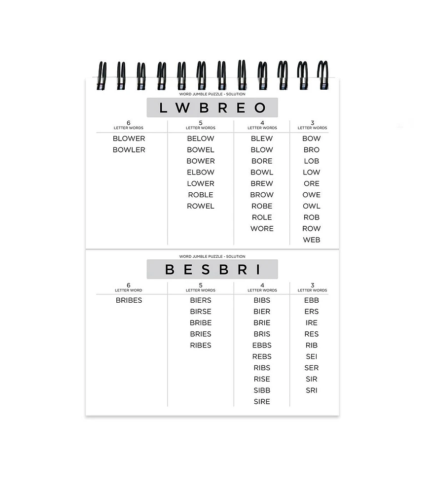 Word Jumble Puzzle Book