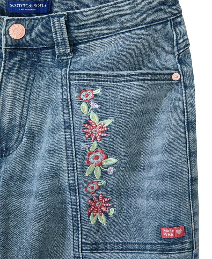 Scotch & Soda Big Girls Stretch Slub Denim Jeans