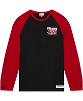 Mitchell & Ness Men's Black Oklahoma Sooners Legendary Slub Raglan Long Sleeve T-Shirt