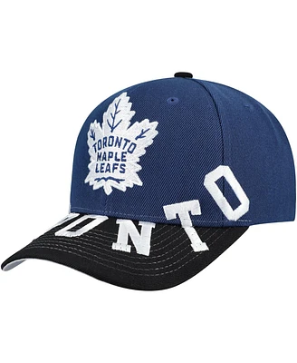 Mitchell & Ness Men's Blue/Black Toronto Maple Leaf's Under Arch Two-Tone Pro Crown Snapback Hat