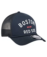 New Era Men's Navy Boston Red Sox Minimalist 9FORTY A-Frame Adjustable Hat