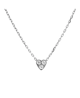 Pre-Owned Cartier Mini Etincelle de Cartier Heart Pendant Necklace 18K White Gold with Diamonds