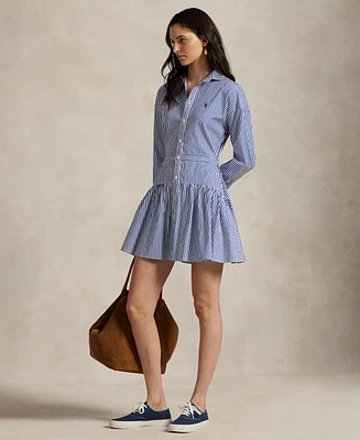 Polo Ralph Lauren Women's Striped Cotton Paneled Shirtdress