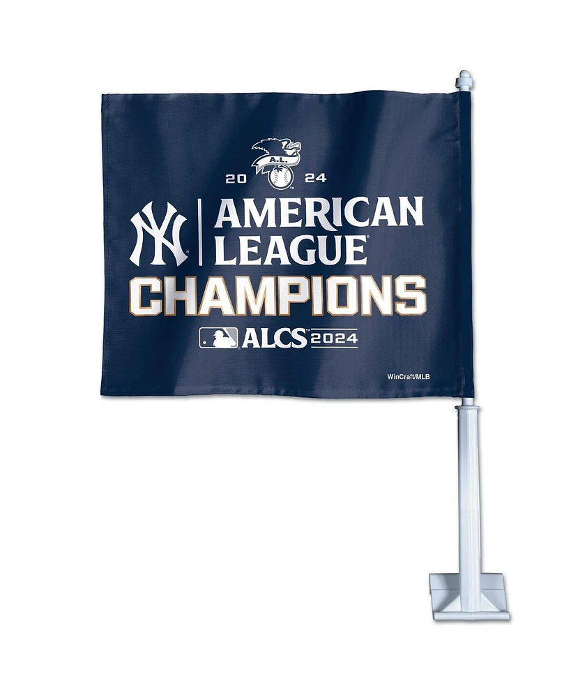 Wincraft New York Yankees 2024 American League Champions On-Field/Locker Room Celebration Two-Sided Car Flag