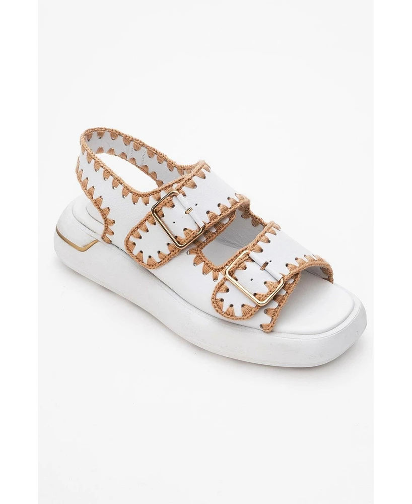 Douro Braided Rope Strap Leather Sandal (Women)