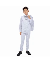 Stacy Adams Little Boys White 5 Pc Suit