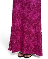 Jessica Howard Petite Soutache Floral Lace Off-the-shoulder Gown