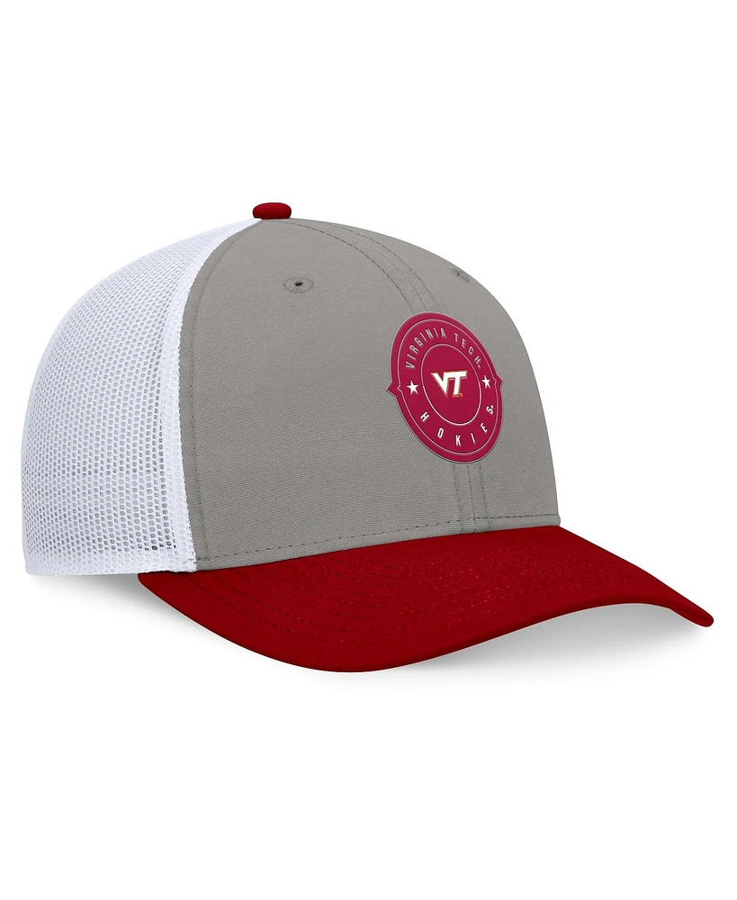 Top of the World Men's Gray/Maroon Virginia Tech Hokies Rob Trucker Adjustable Hat