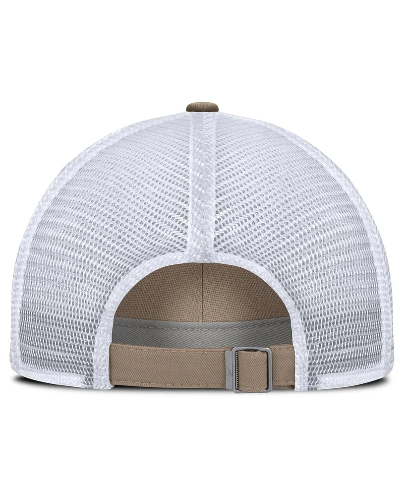 Nike Men's and Women's Khaki/White Atlanta Braves Club Trucker Adjustable Hat