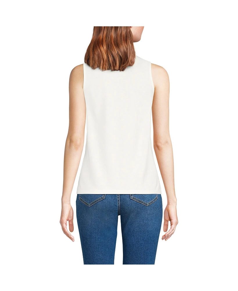 Lands' End Women's Tall Supima Keyhole Tank