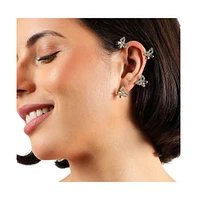 Sohi Gold-Plated Butterfly Cuff Earrings