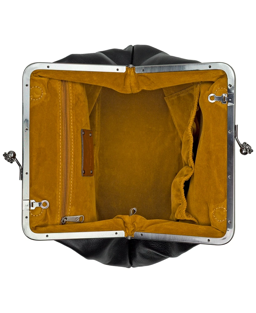 Patricia Nash Sofia Kisslock Leather Bag