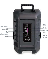 Portable 12" 3,000 Watt Bluetooth Party Speaker with Disco Light