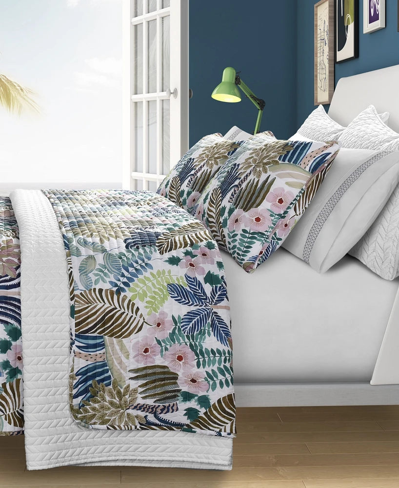 J by J Queen Bold Rainforest 3-Pc. Quilt Set