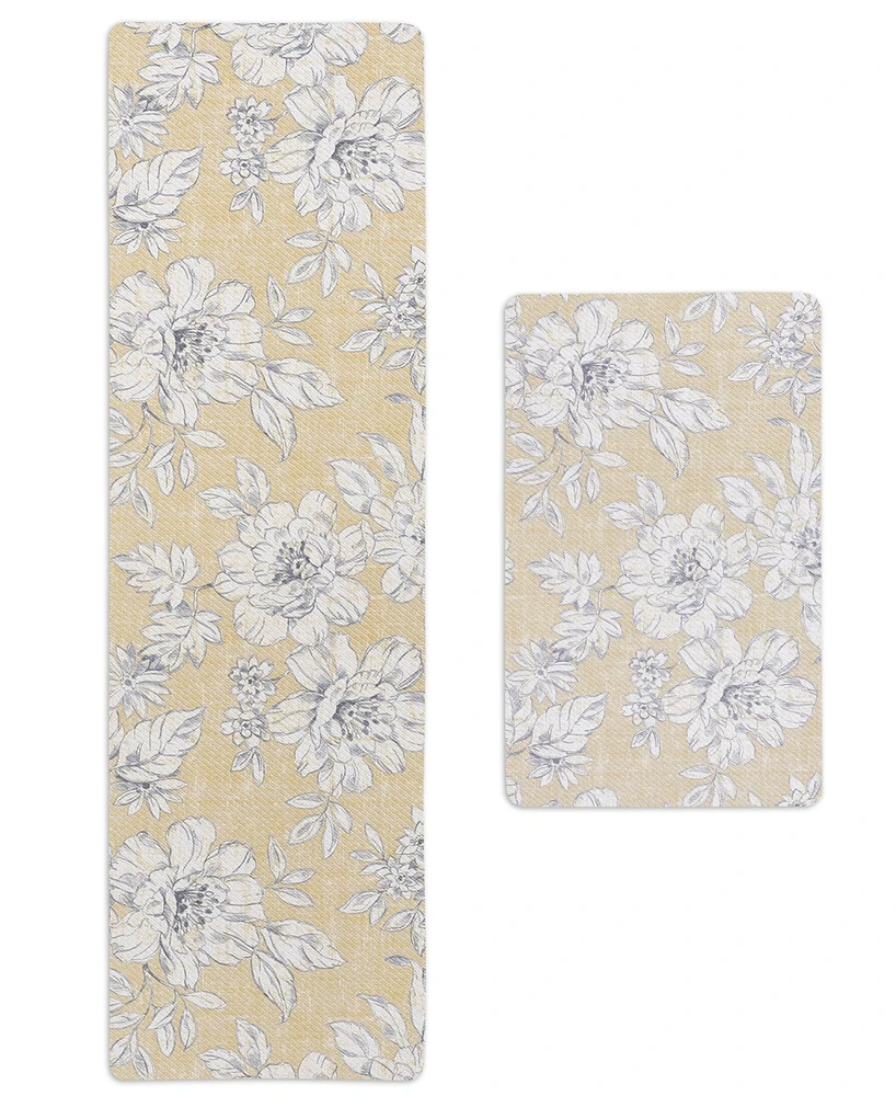 Laura Ashley Iris Ant-Fatigue 2-Pc. Wellness Mats