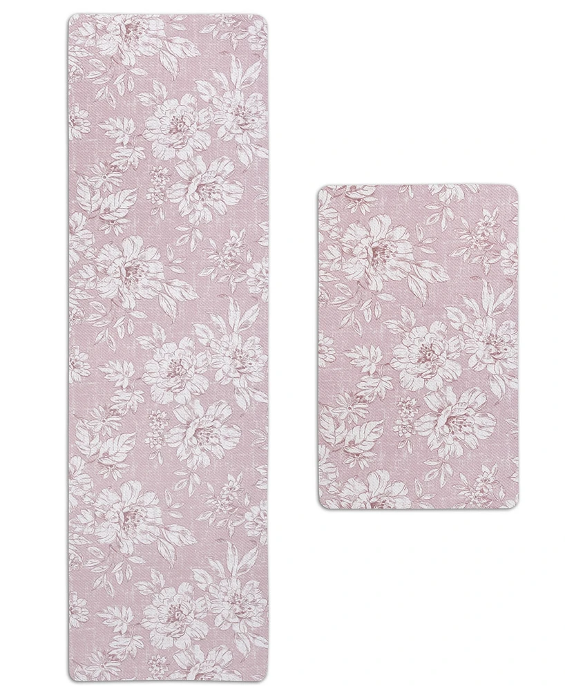 Laura Ashley Iris Ant-Fatigue 2-Pc. Wellness Mats